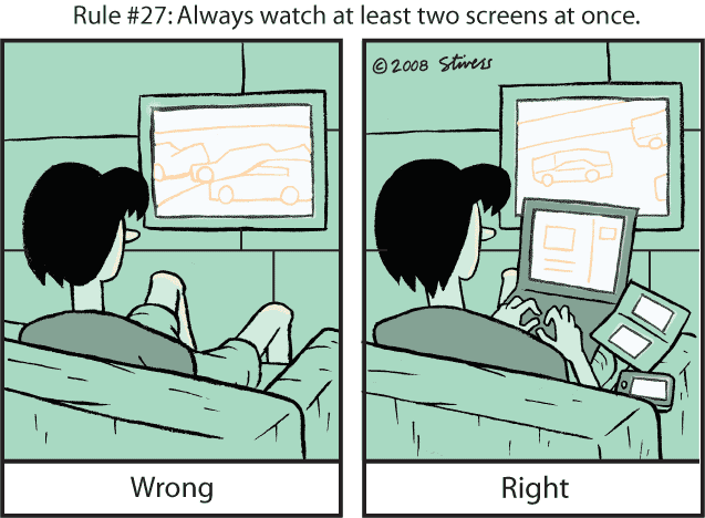 two screens